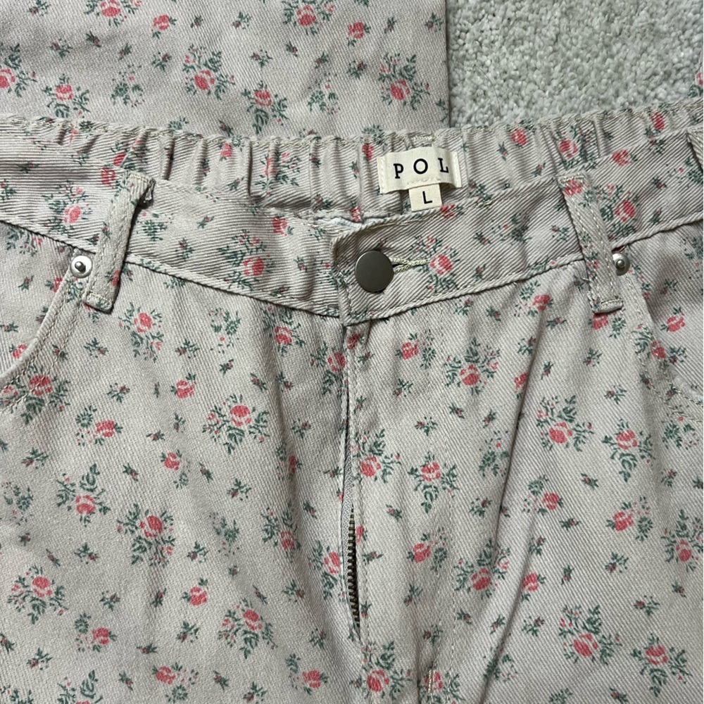 POL Floral Print Pants- size L - Picture 2 of 8